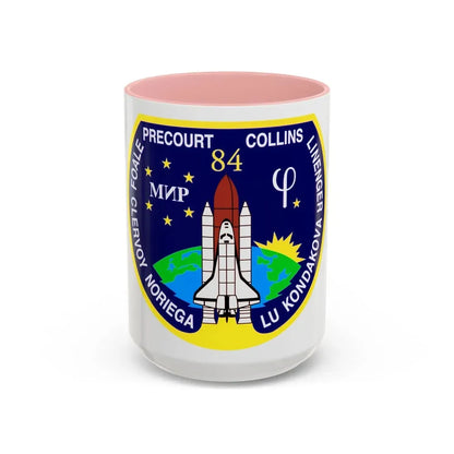 STS 84 (NASA) Accent Coffee Mug 15oz Pink - Go Mug Yourself