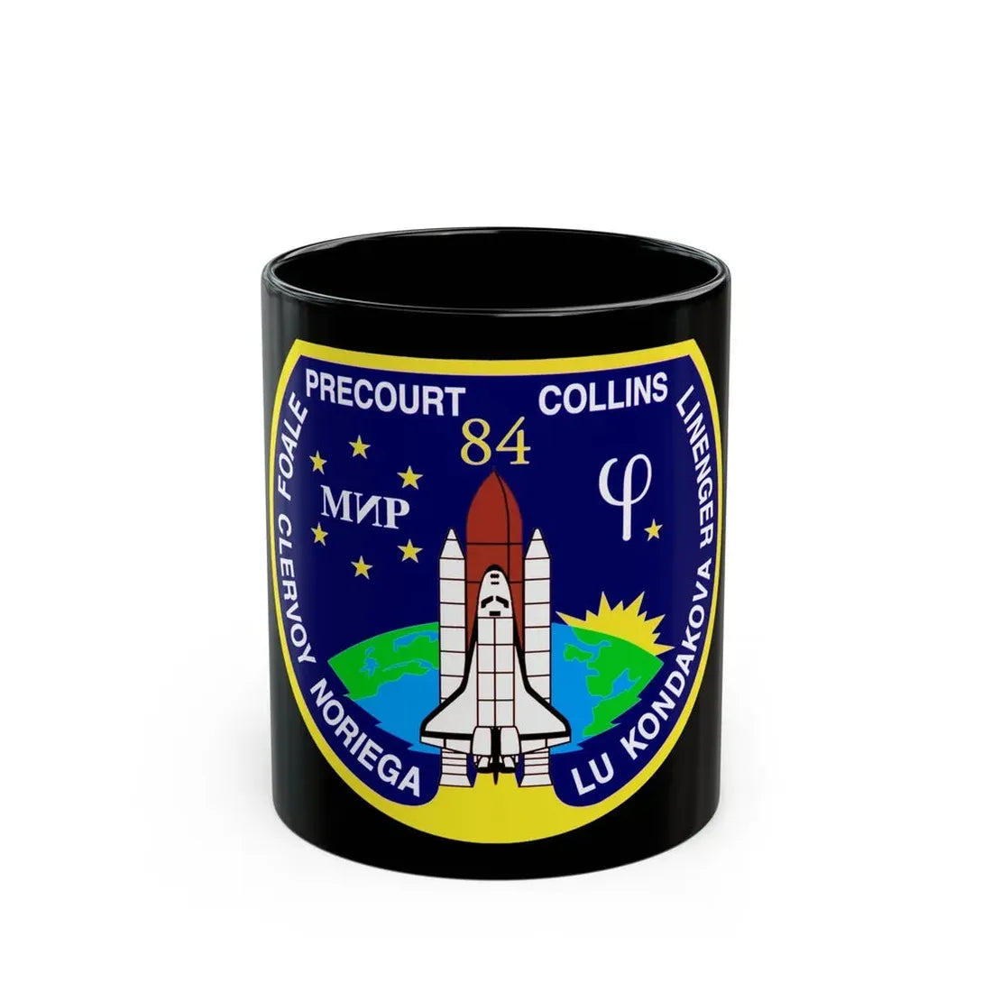 STS 84 (NASA) Black Coffee Mug 11oz - Go Mug Yourself