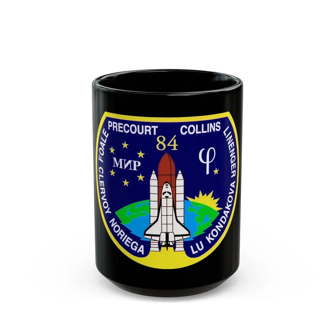 STS 84 (NASA) Black Coffee Mug 15oz - Go Mug Yourself