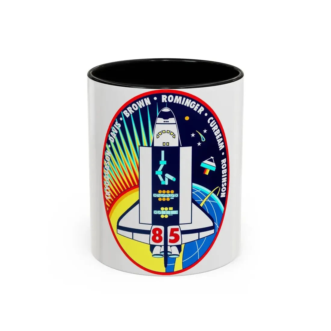 STS 85 (NASA) Accent Coffee Mug 11oz Black - Go Mug Yourself
