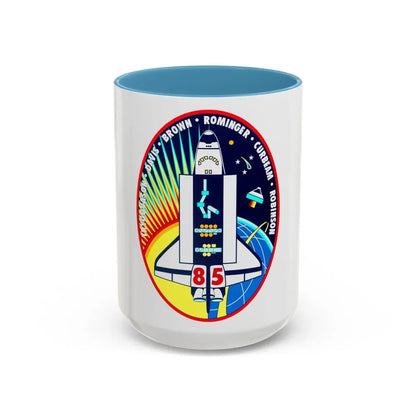 STS 85 (NASA) Accent Coffee Mug 15oz Light Blue - Go Mug Yourself