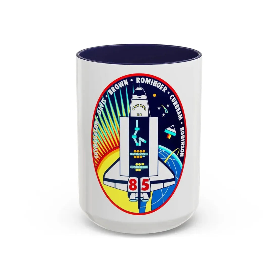 STS 85 (NASA) Accent Coffee Mug 15oz Navy - Go Mug Yourself