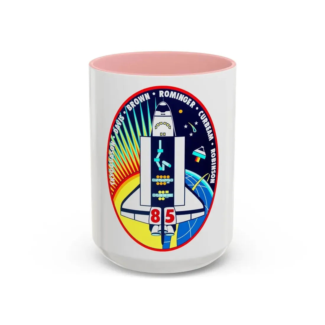 STS 85 (NASA) Accent Coffee Mug 15oz Pink - Go Mug Yourself