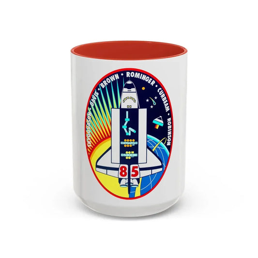 STS 85 (NASA) Accent Coffee Mug 15oz Red - Go Mug Yourself