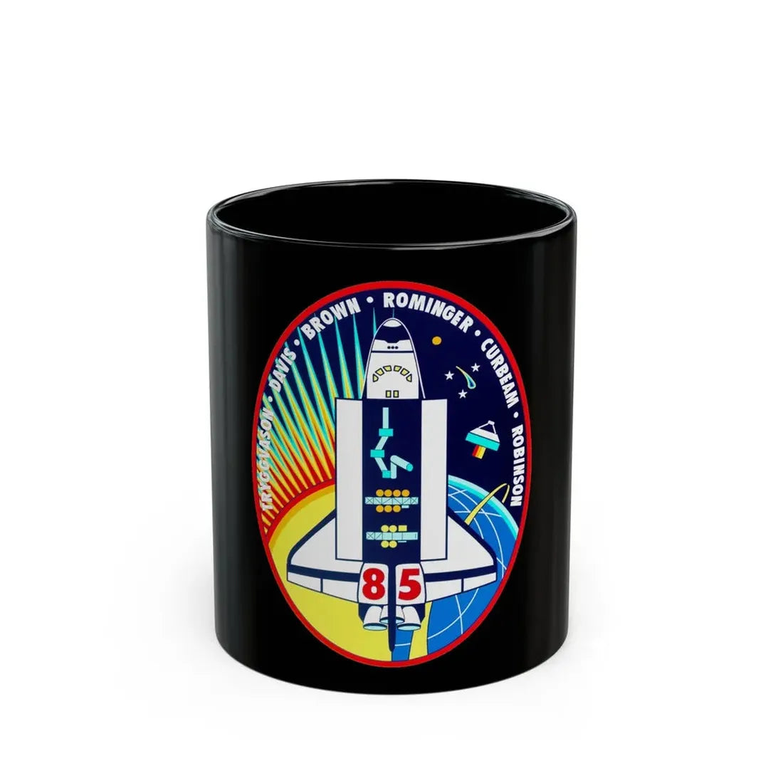 STS 85 (NASA) Black Coffee Mug 11oz - Go Mug Yourself