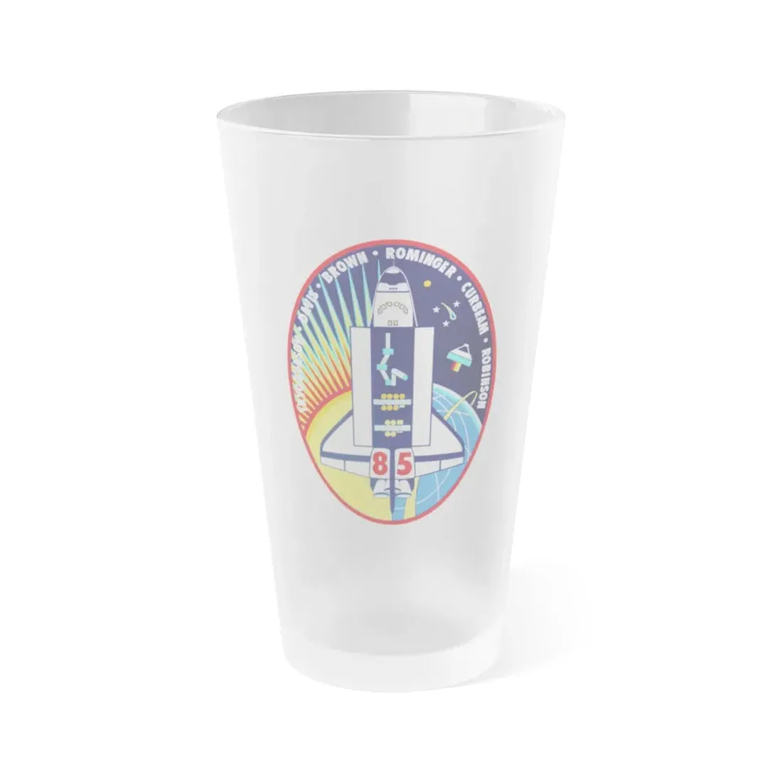 STS 85 (NASA) Frosted Pint Glass 16oz Default Title - Go Mug Yourself