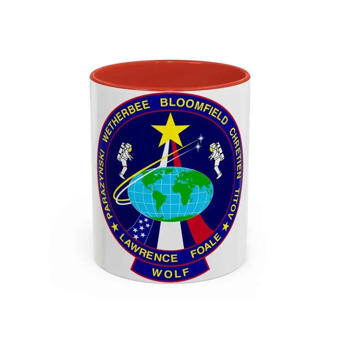 STS 86 (NASA) Accent Coffee Mug 11oz Red - Go Mug Yourself