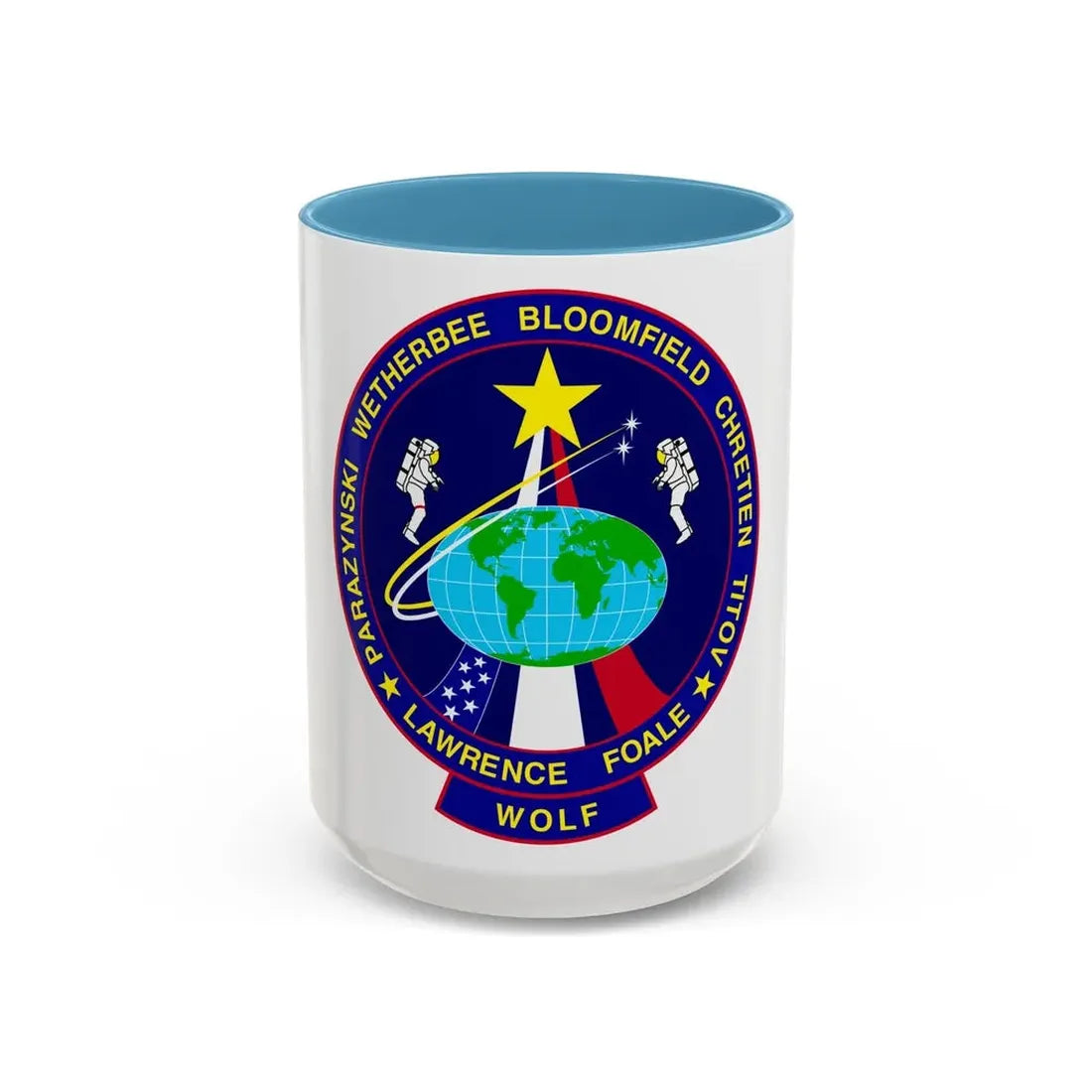 STS 86 (NASA) Accent Coffee Mug 15oz Light Blue - Go Mug Yourself