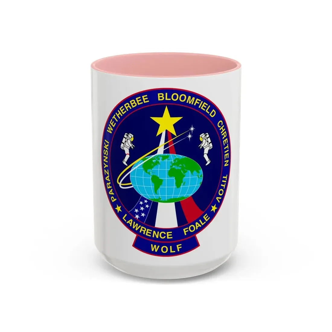 STS 86 (NASA) Accent Coffee Mug 15oz Pink - Go Mug Yourself