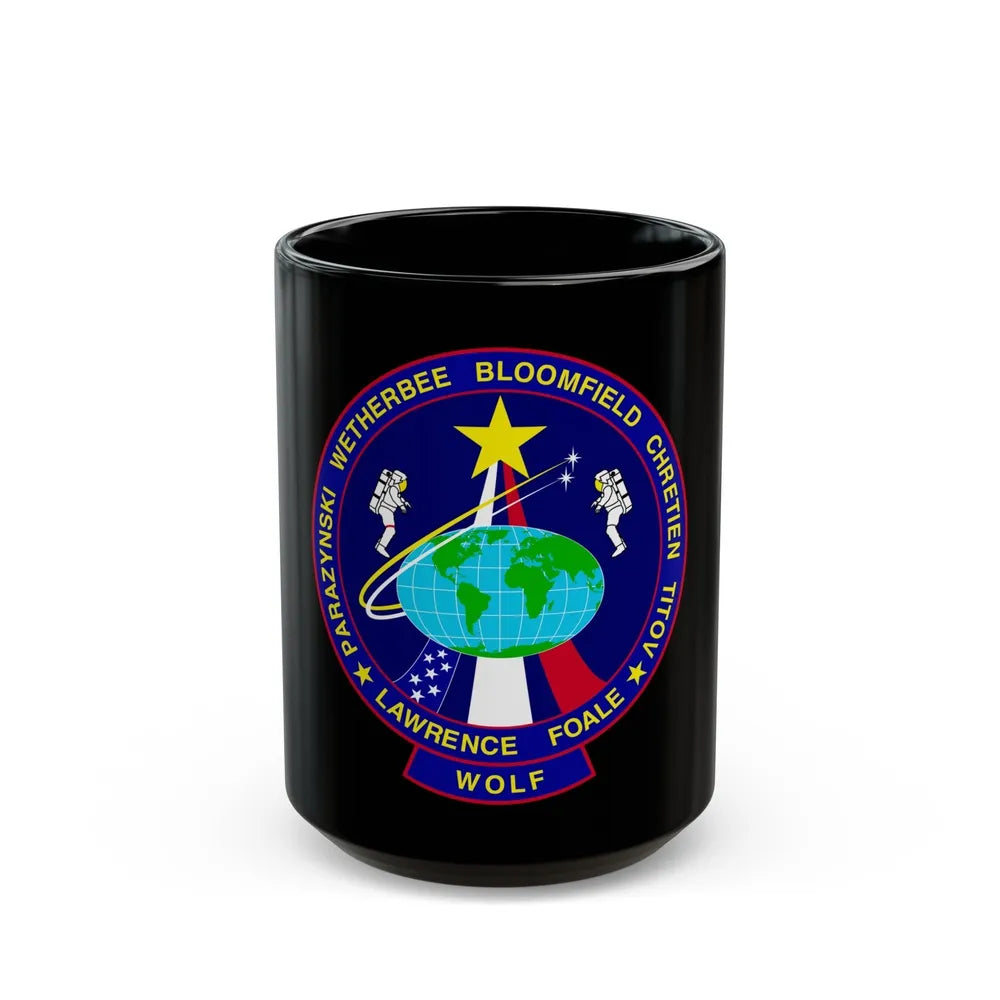 STS 86 (NASA) Black Coffee Mug-15oz-Go Mug Yourself