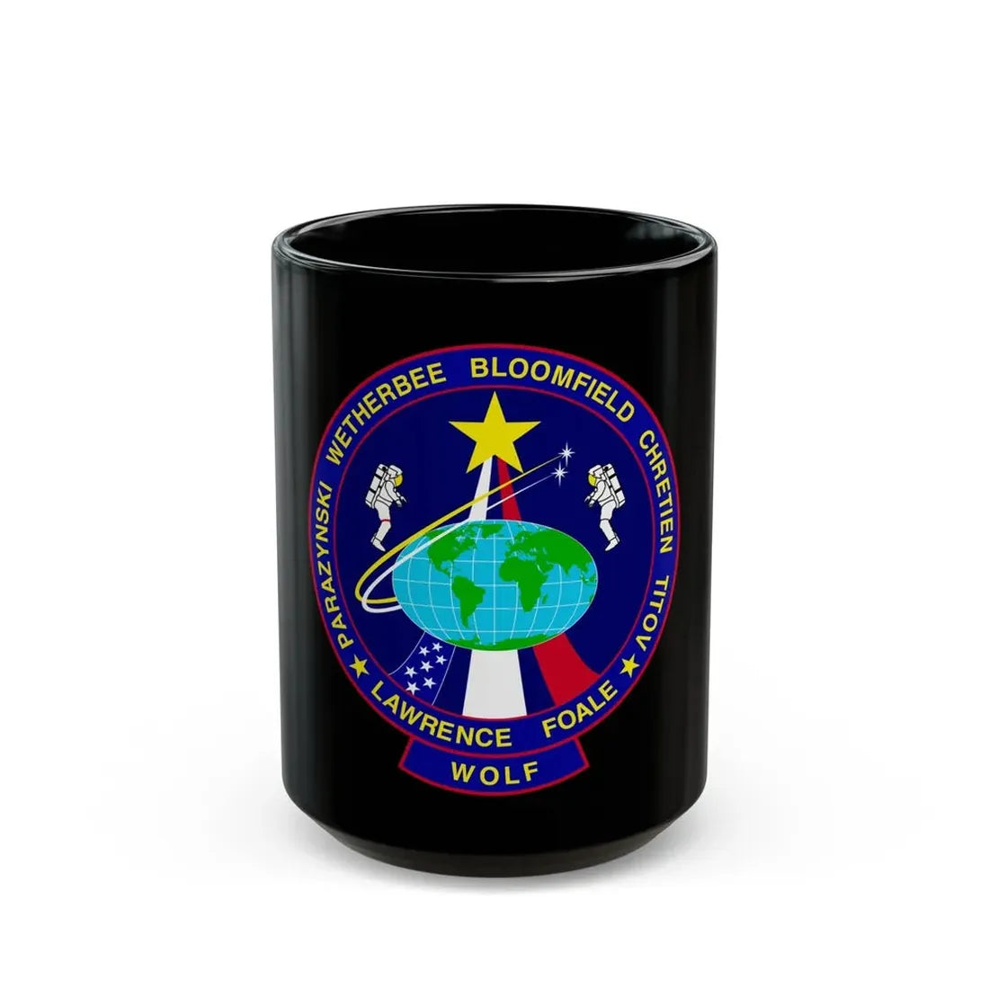 STS 86 (NASA) Black Coffee Mug 15oz - Go Mug Yourself