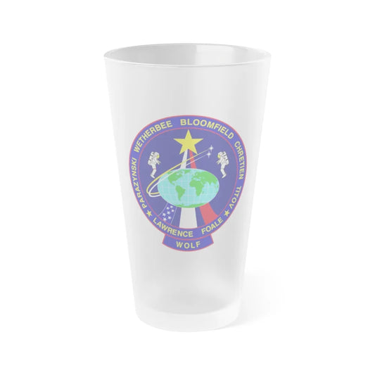 STS 86 (NASA) Frosted Pint Glass 16oz-Go Mug Yourself