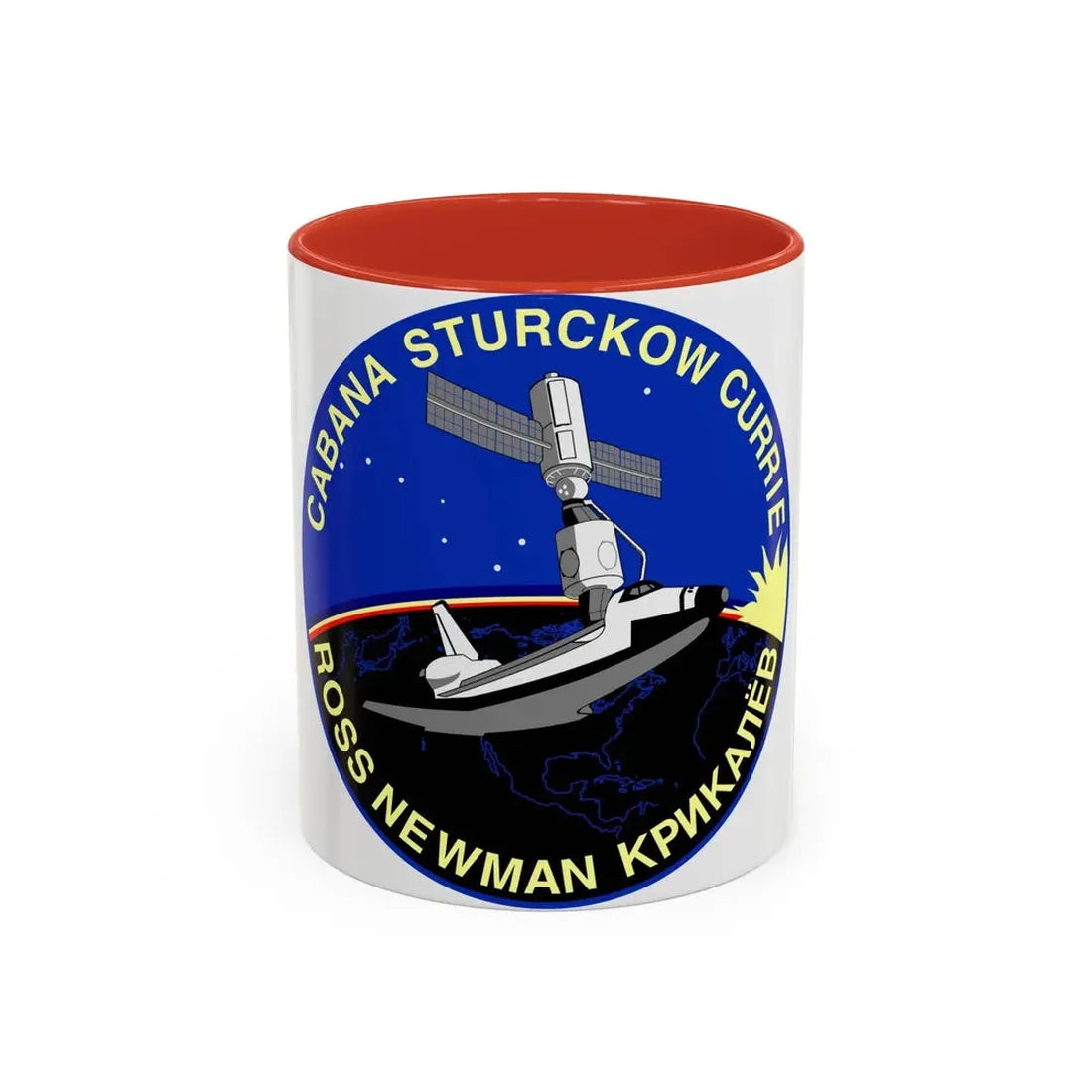 STS 88 (NASA) Accent Coffee Mug 11oz Red - Go Mug Yourself