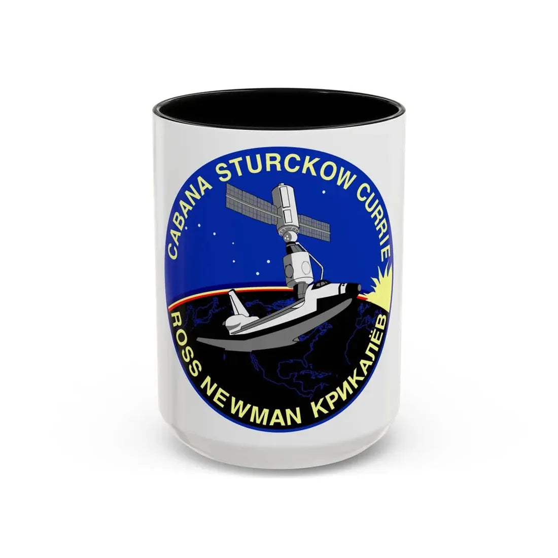 STS 88 (NASA) Accent Coffee Mug 15oz Black - Go Mug Yourself