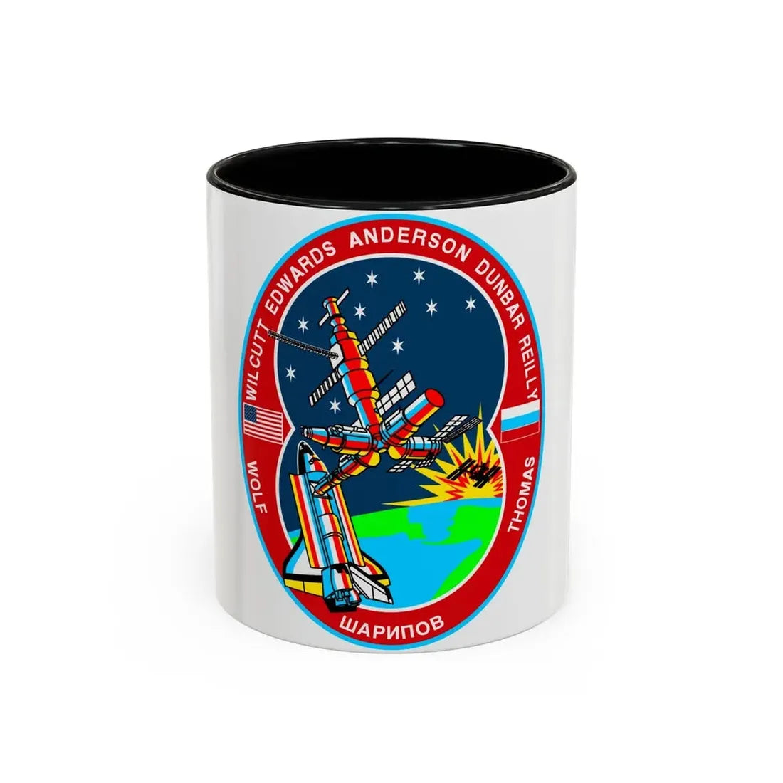 STS 89 (NASA) Accent Coffee Mug 11oz Black - Go Mug Yourself
