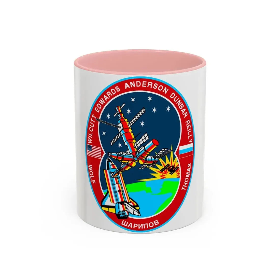 STS 89 (NASA) Accent Coffee Mug 11oz Pink - Go Mug Yourself