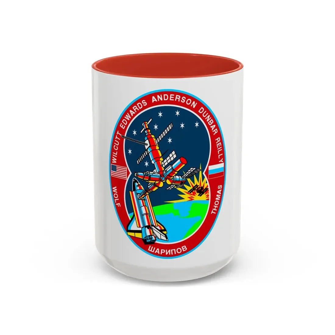 STS 89 (NASA) Accent Coffee Mug 15oz Red - Go Mug Yourself
