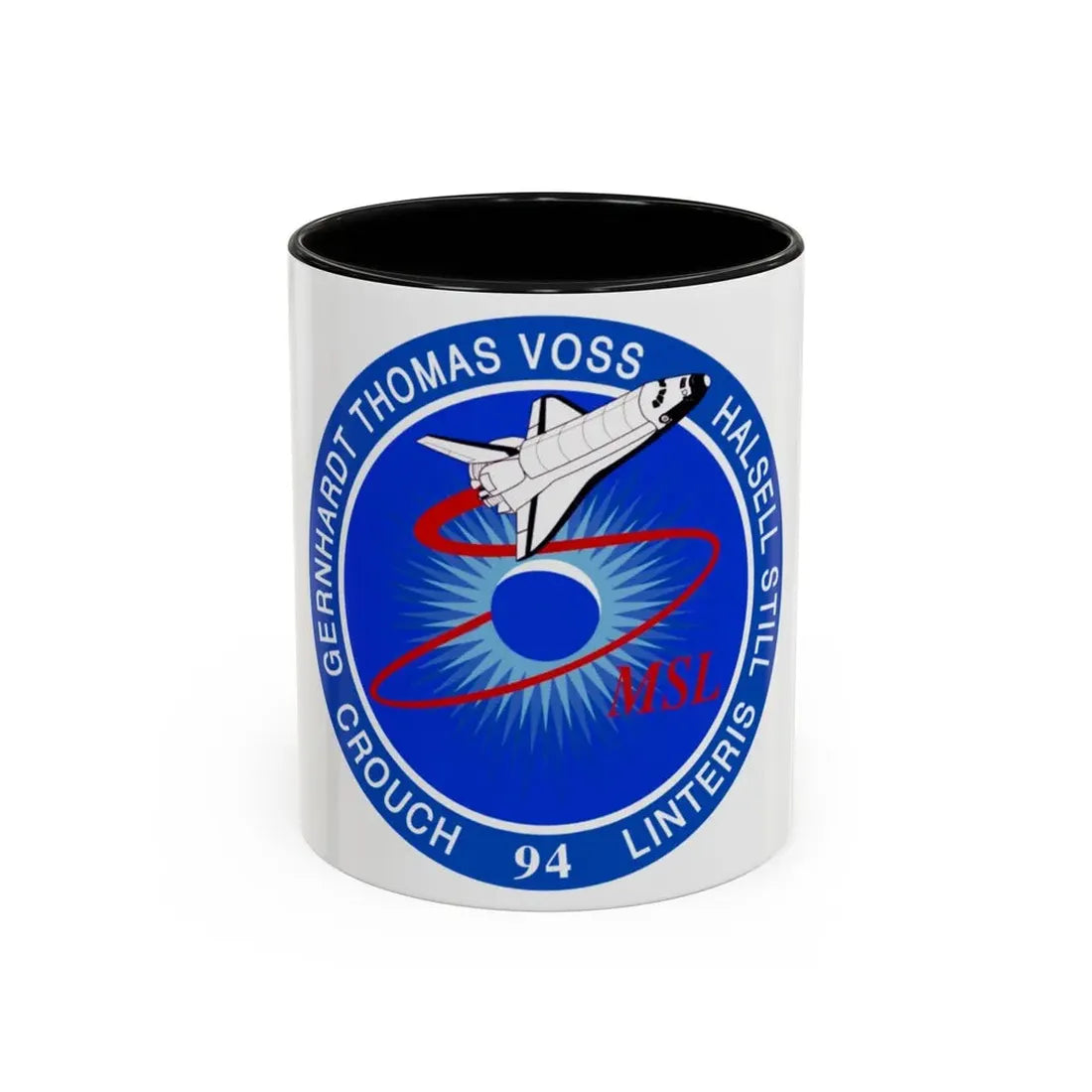 STS 94 (NASA) Accent Coffee Mug 11oz Black - Go Mug Yourself