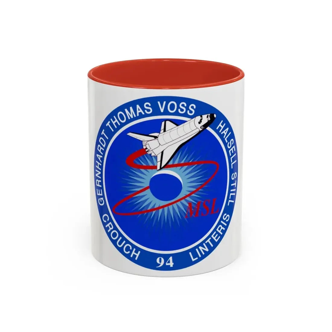 STS 94 (NASA) Accent Coffee Mug 11oz Red - Go Mug Yourself