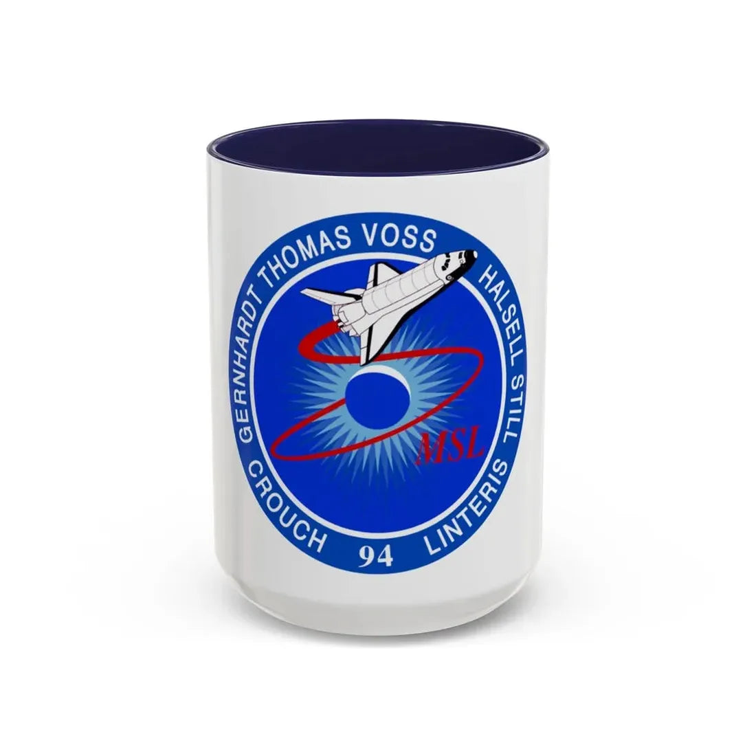 STS 94 (NASA) Accent Coffee Mug 15oz Navy - Go Mug Yourself