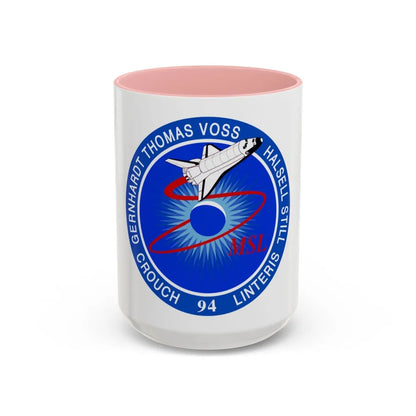 STS 94 (NASA) Accent Coffee Mug-15oz-Pink-Go Mug Yourself