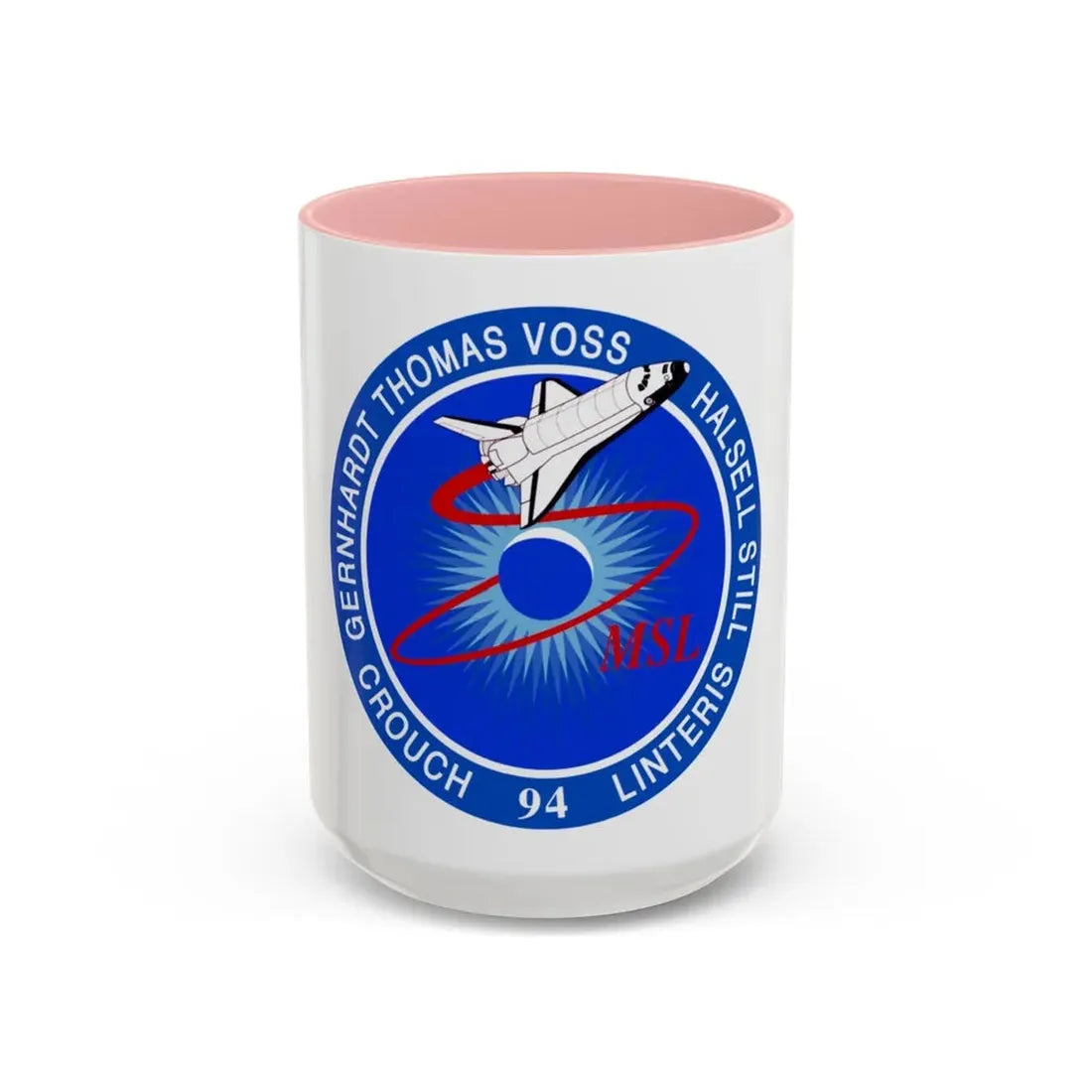 STS 94 (NASA) Accent Coffee Mug 15oz Pink - Go Mug Yourself