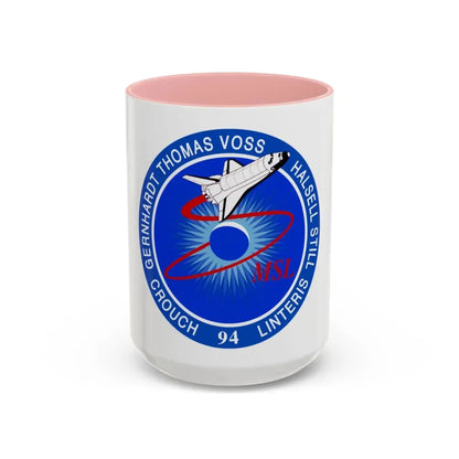 STS 94 (NASA) Accent Coffee Mug 15oz Pink - Go Mug Yourself