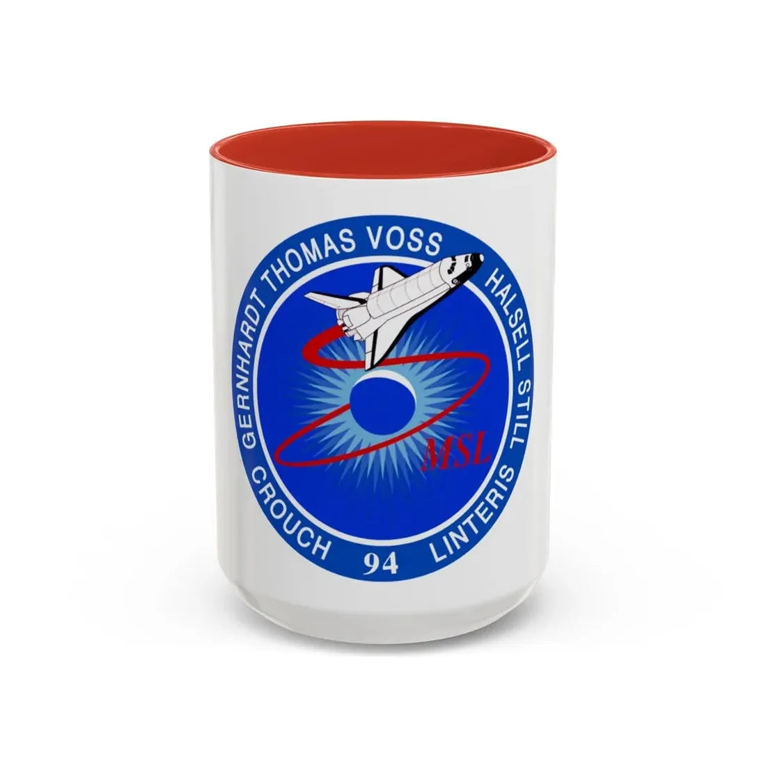 STS 94 (NASA) Accent Coffee Mug 15oz Red - Go Mug Yourself