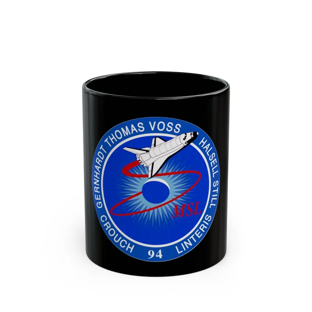 STS 94 (NASA) Black Coffee Mug-11oz-Go Mug Yourself