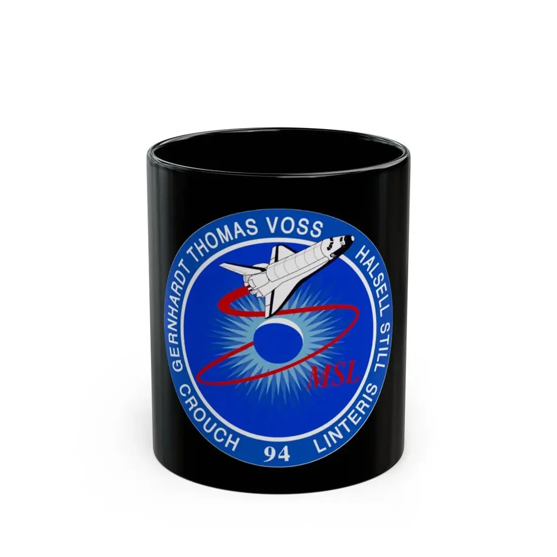 STS 94 (NASA) Black Coffee Mug 11oz - Go Mug Yourself