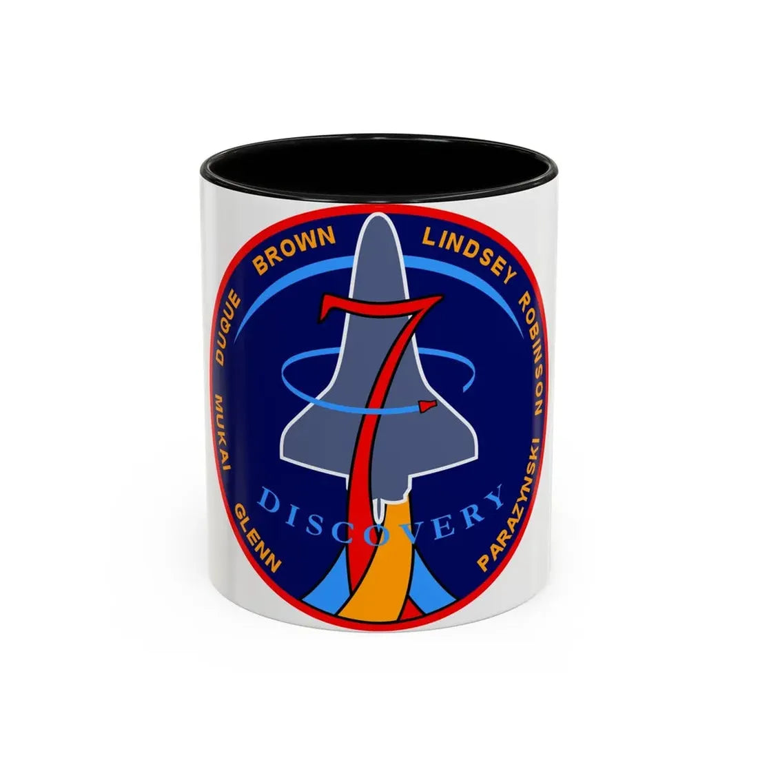 STS 95 (NASA) Accent Coffee Mug 11oz Black - Go Mug Yourself