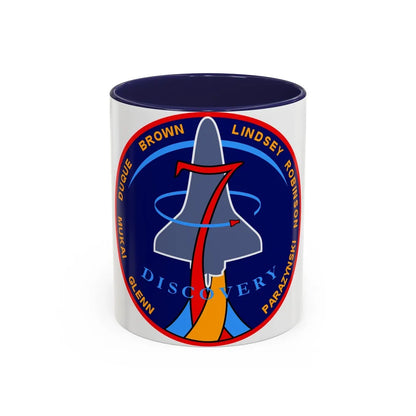 STS 95 (NASA) Accent Coffee Mug-11oz-Navy-Go Mug Yourself