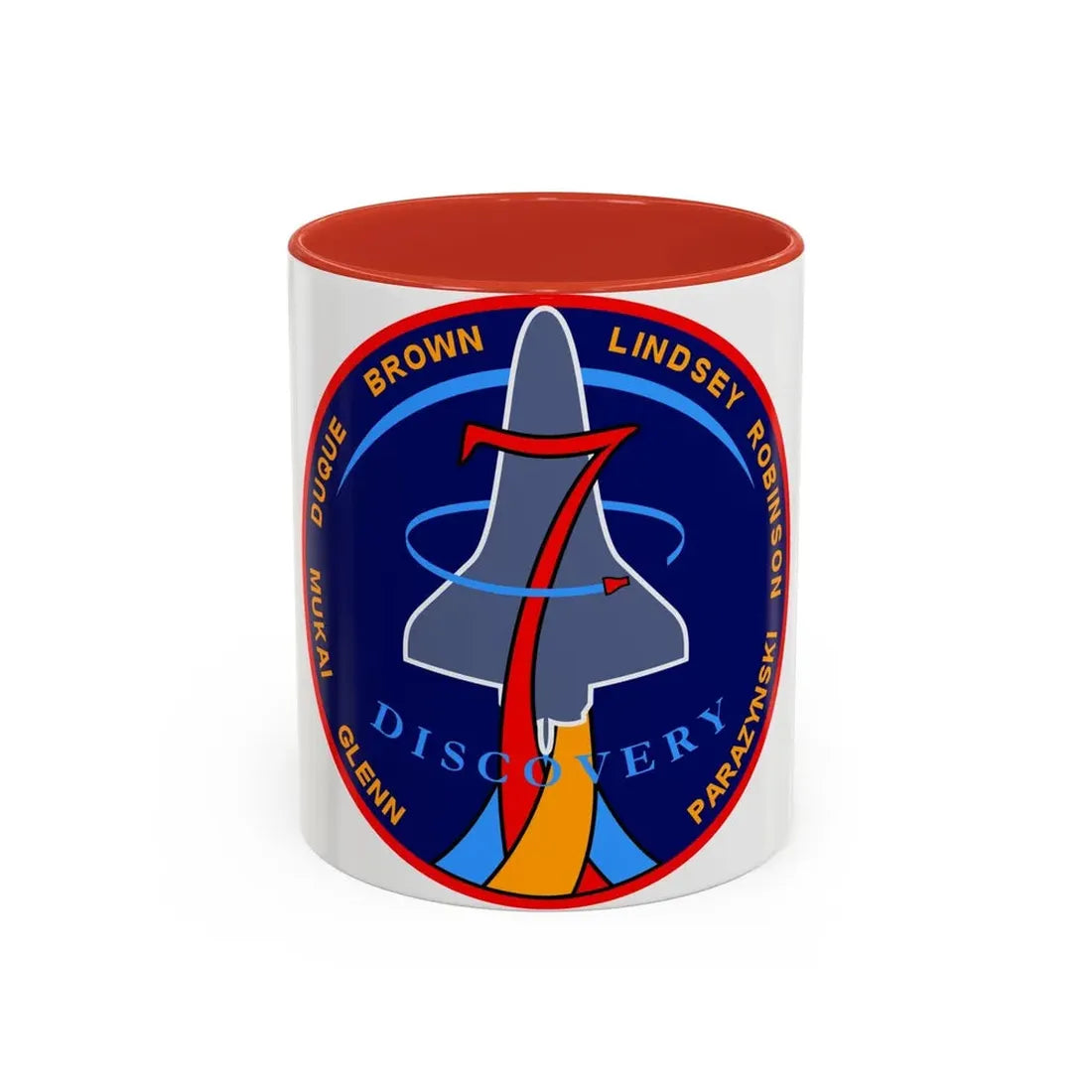 STS 95 (NASA) Accent Coffee Mug 11oz Red - Go Mug Yourself
