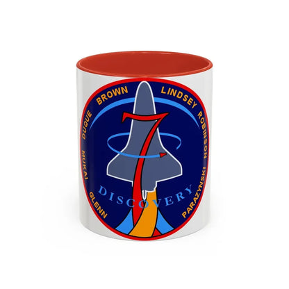 STS 95 (NASA) Accent Coffee Mug 11oz Red - Go Mug Yourself