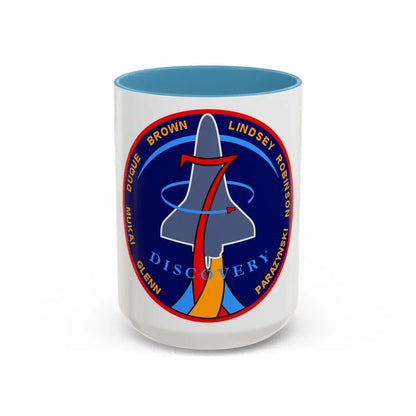 STS 95 (NASA) Accent Coffee Mug 15oz Light Blue - Go Mug Yourself