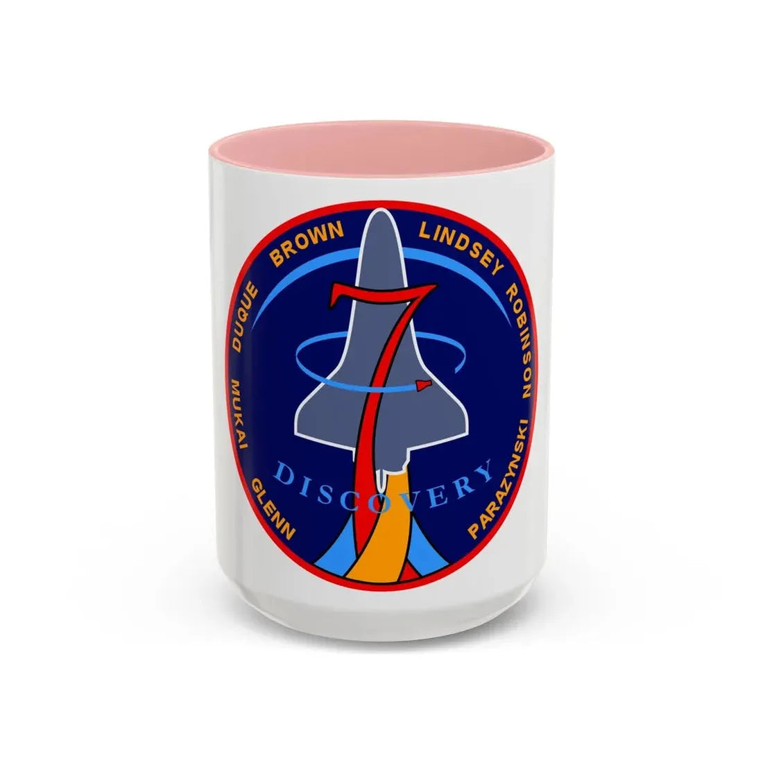 STS 95 (NASA) Accent Coffee Mug 15oz Pink - Go Mug Yourself