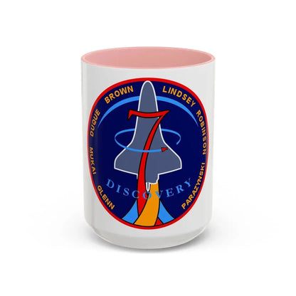 STS 95 (NASA) Accent Coffee Mug 15oz Pink - Go Mug Yourself