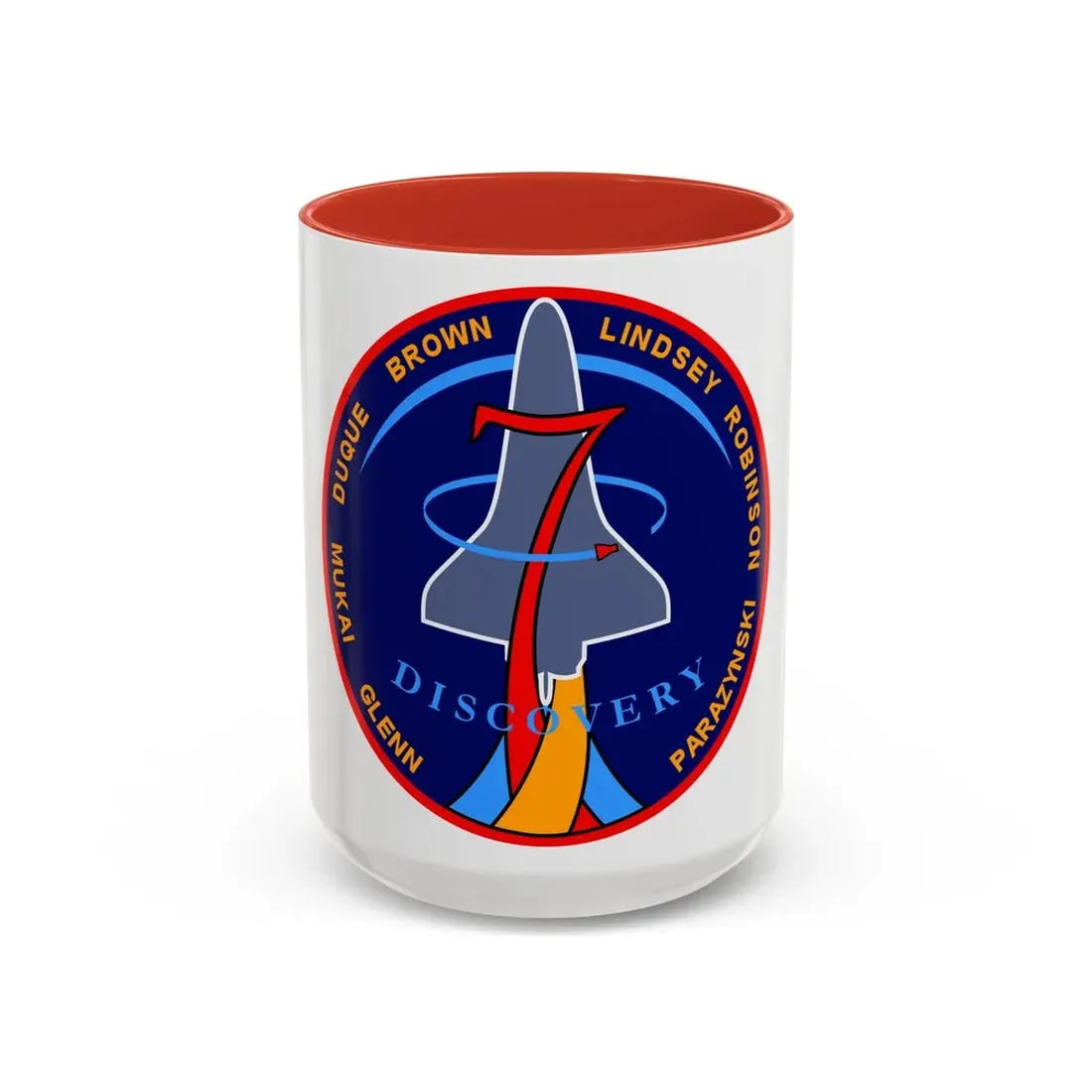 STS 95 (NASA) Accent Coffee Mug 15oz Red - Go Mug Yourself