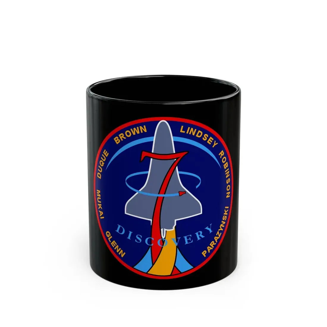 STS 95 (NASA) Black Coffee Mug 11oz - Go Mug Yourself