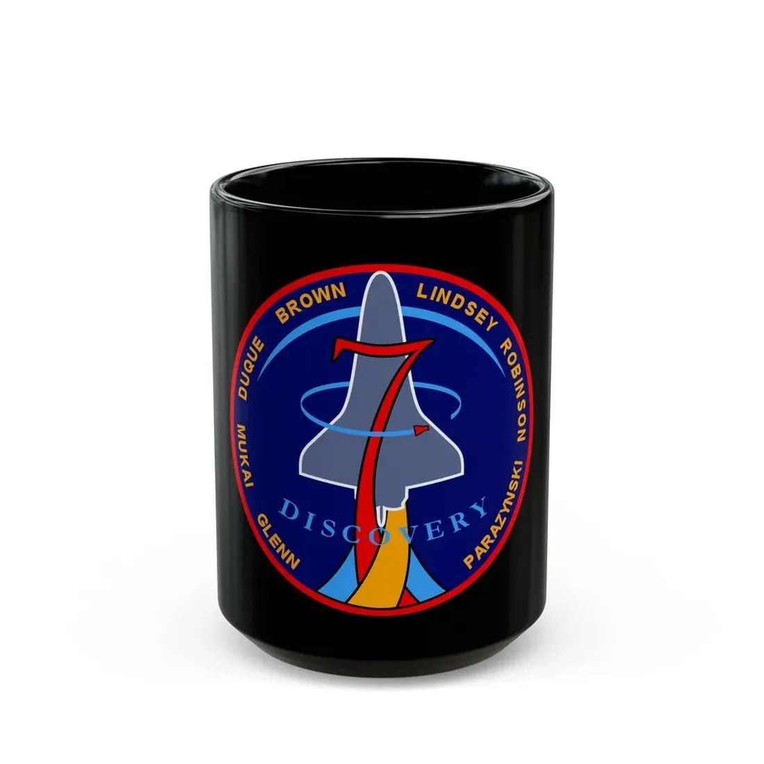 STS 95 (NASA) Black Coffee Mug 15oz - Go Mug Yourself