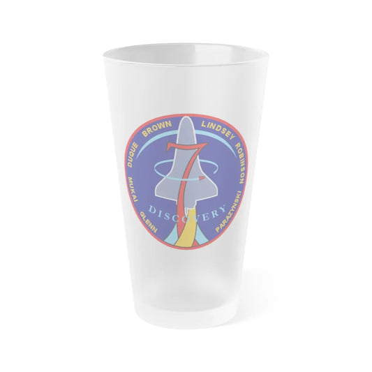 STS 95 (NASA) Frosted Pint Glass 16oz-16oz-Frosted-Go Mug Yourself