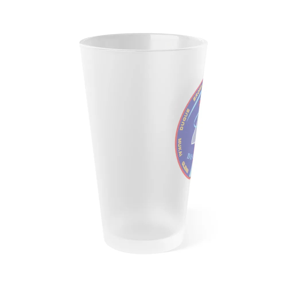 STS 95 (NASA) Frosted Pint Glass 16oz-Go Mug Yourself