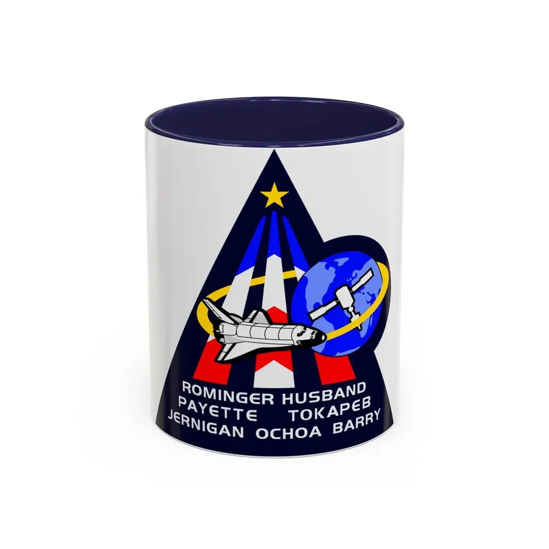 STS 96 (NASA) Accent Coffee Mug 11oz Navy - Go Mug Yourself
