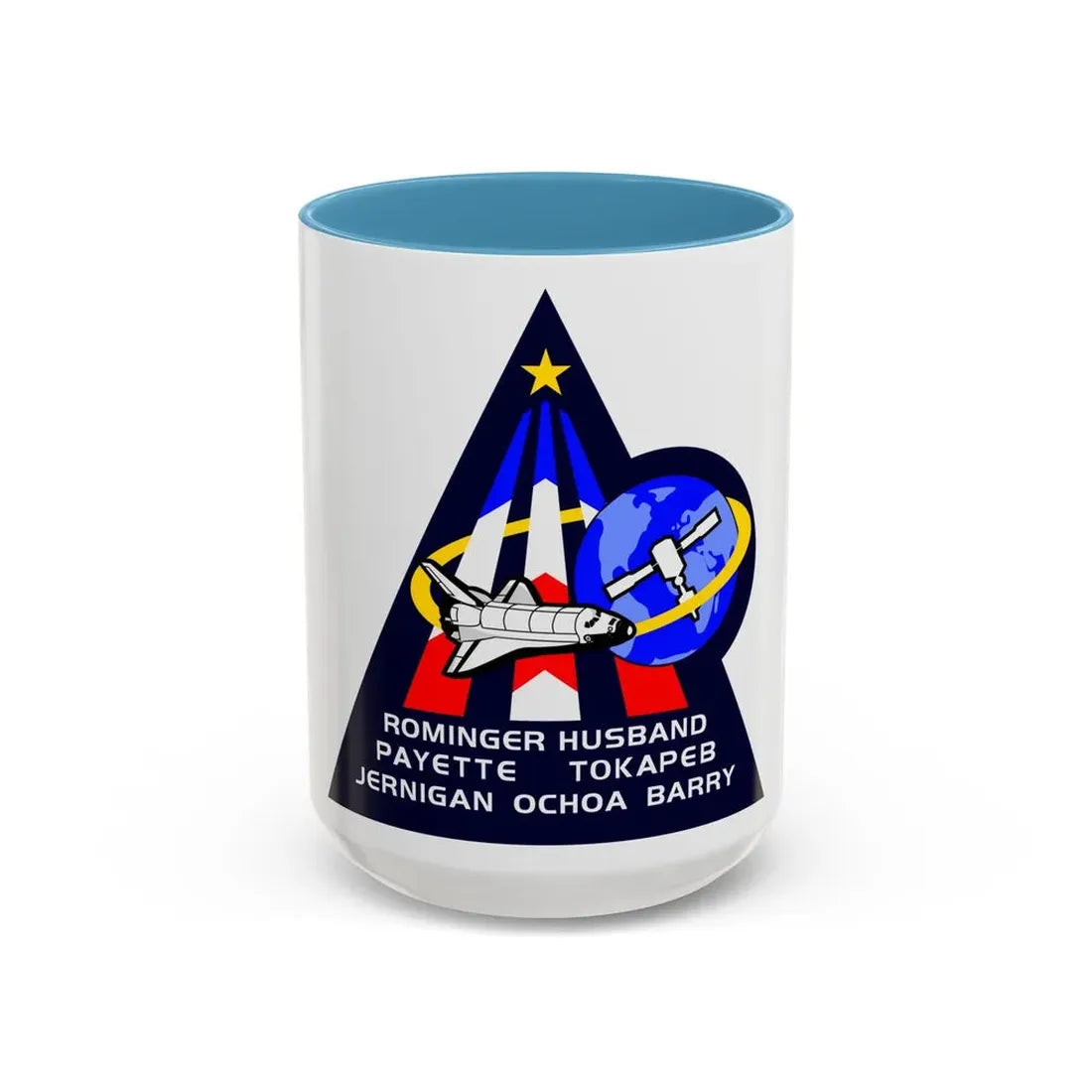 STS 96 (NASA) Accent Coffee Mug 15oz Light Blue - Go Mug Yourself