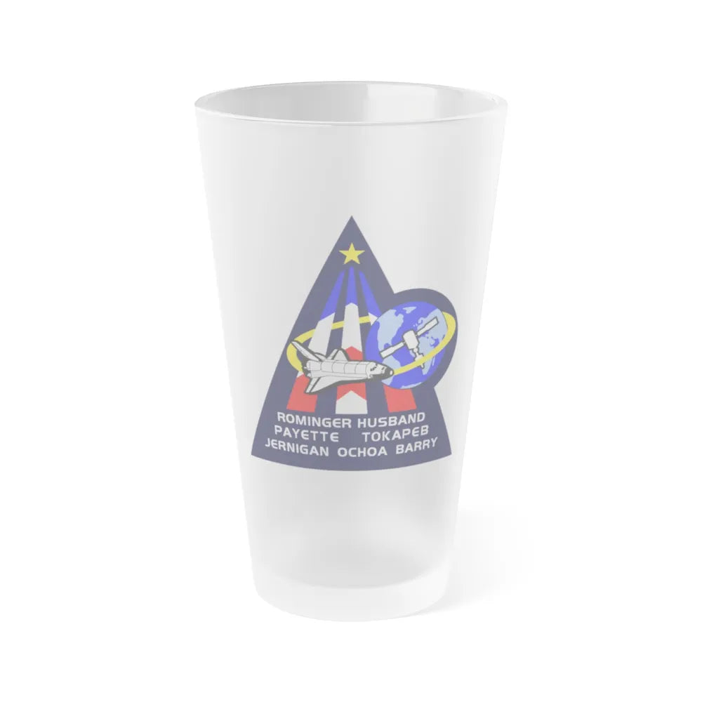 STS 96 (NASA) Frosted Pint Glass 16oz-Go Mug Yourself