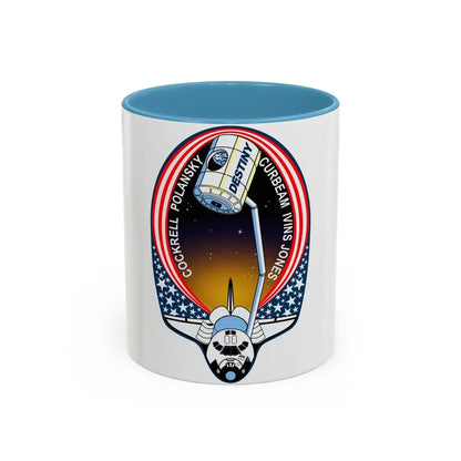 STS 98 (NASA) Accent Coffee Mug 11oz Light Blue - Go Mug Yourself