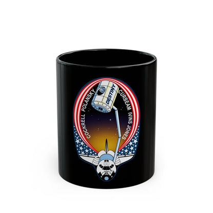 STS 98 (NASA) Black Coffee Mug-11oz-Go Mug Yourself