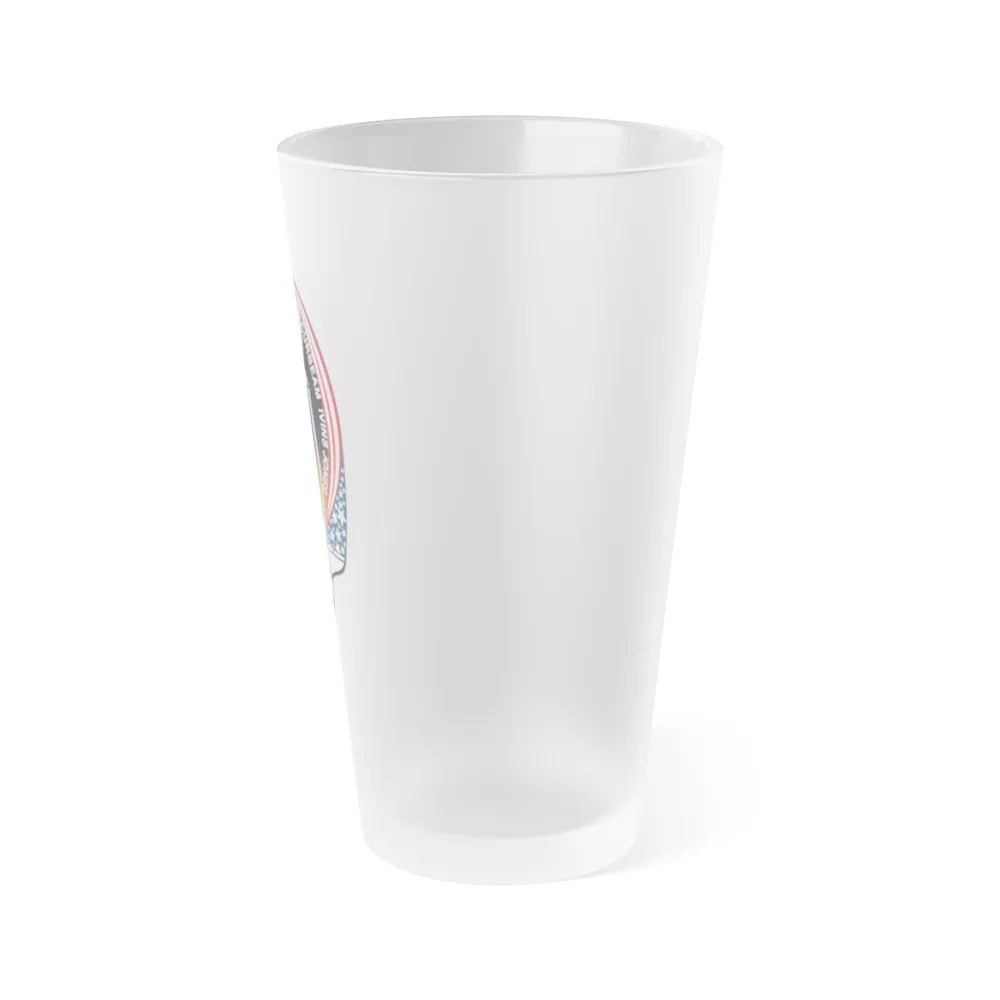 STS 98 (NASA) Frosted Pint Glass 16oz-Go Mug Yourself