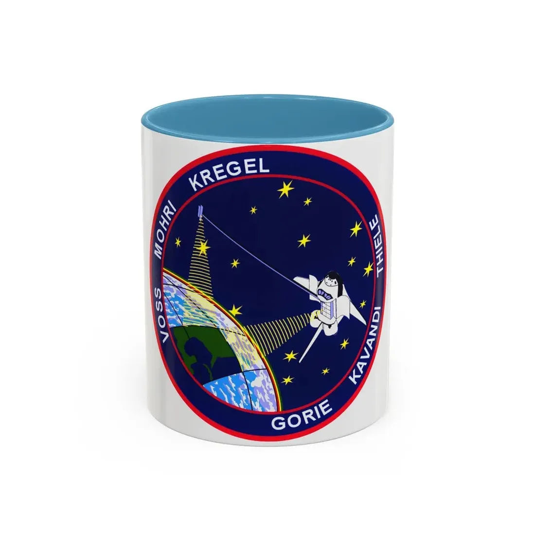 STS 99 (NASA) Accent Coffee Mug 11oz Light Blue - Go Mug Yourself