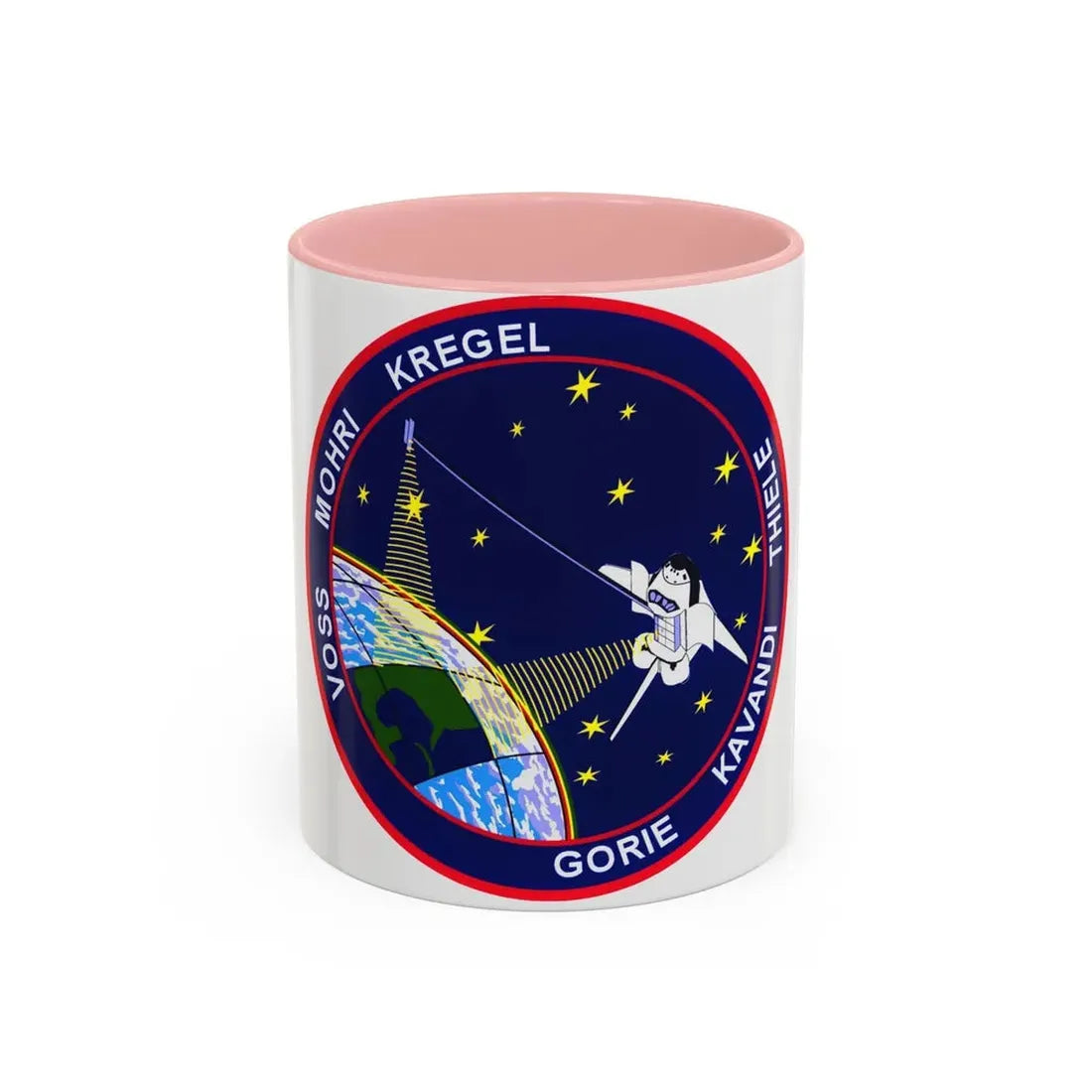 STS 99 (NASA) Accent Coffee Mug 11oz Pink - Go Mug Yourself